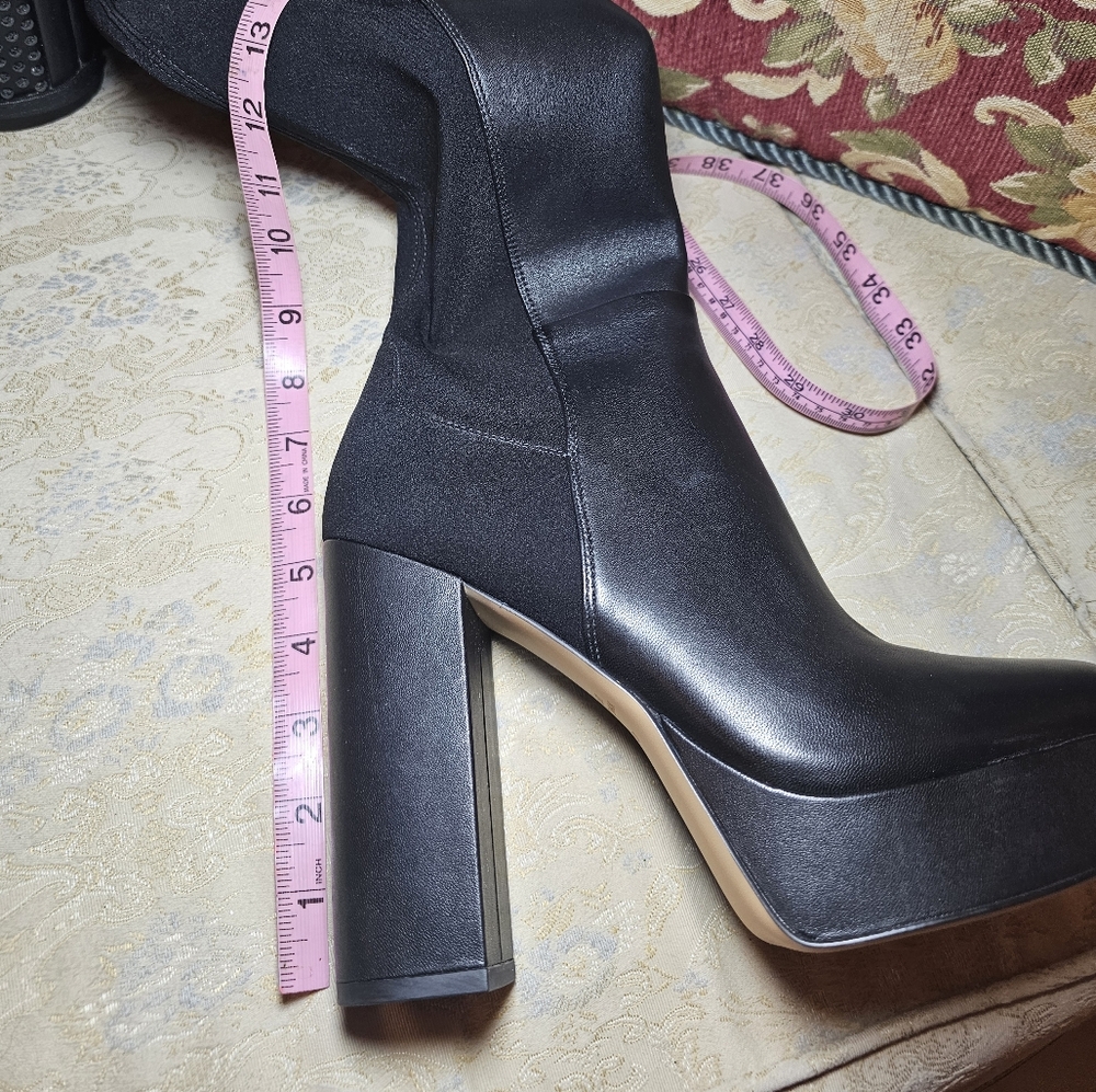 Stuart Weitzman Leather Platform Party Boots - image 6
